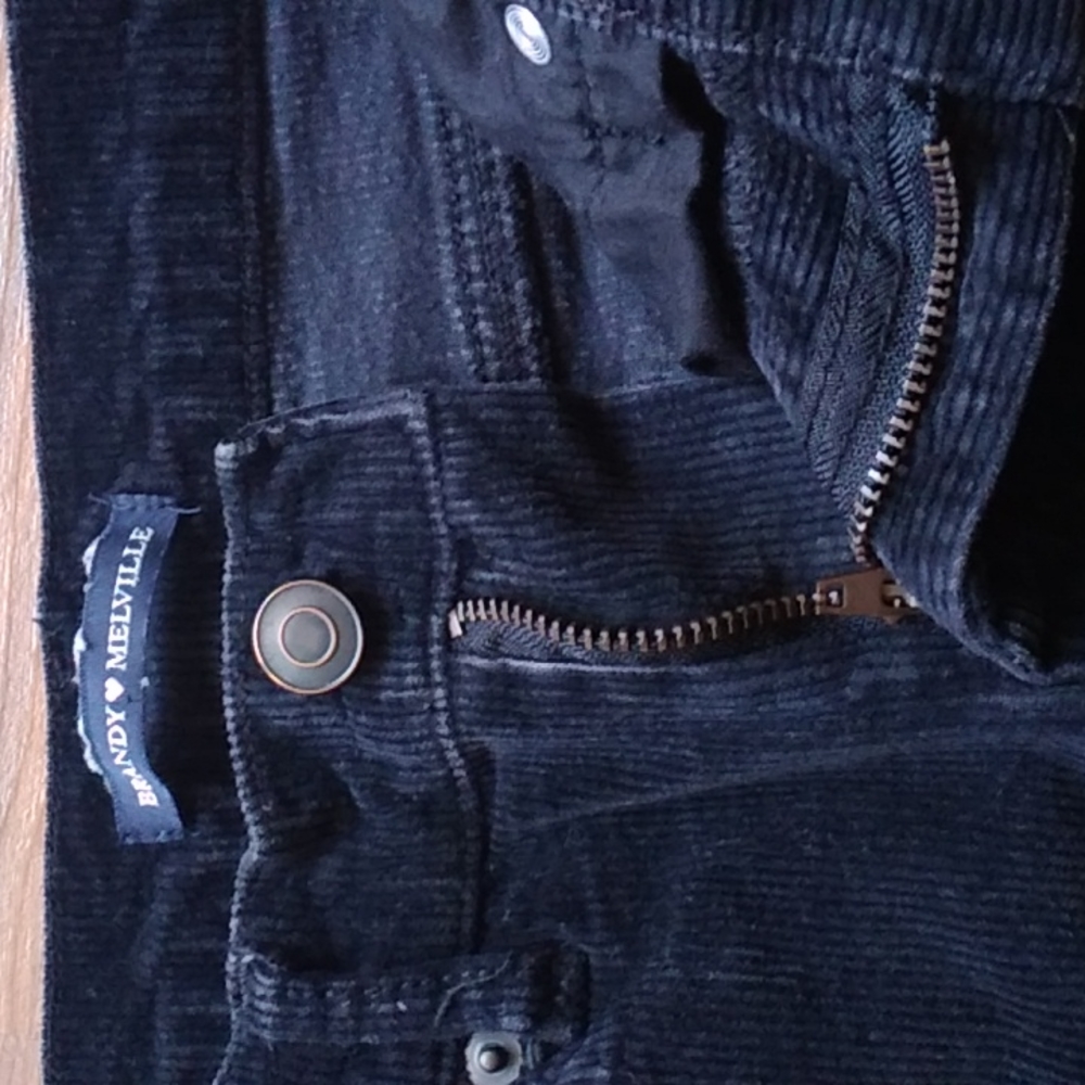 Sale! Brandy Melville Black Corduroy Mini Skirt S - Picture 4 of 4